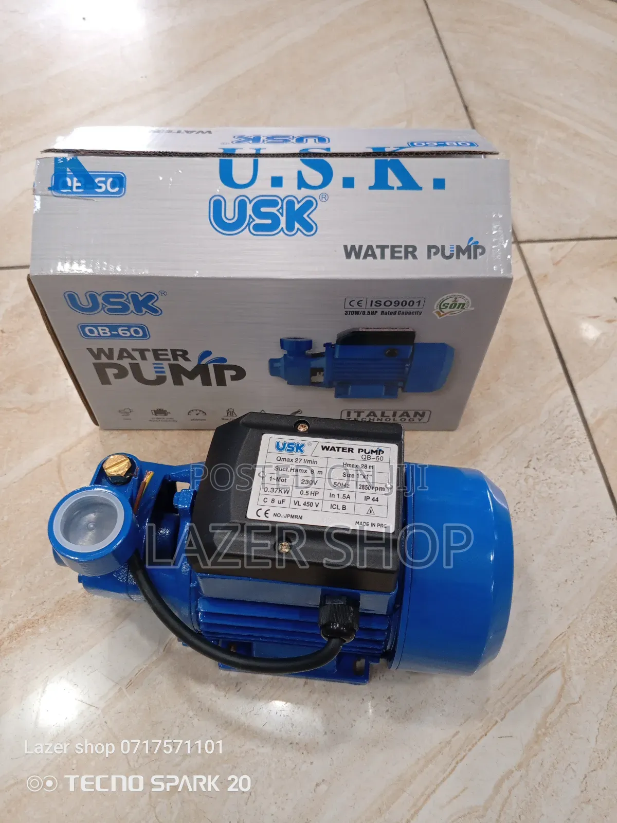 Usk Water Pump 0.5hp