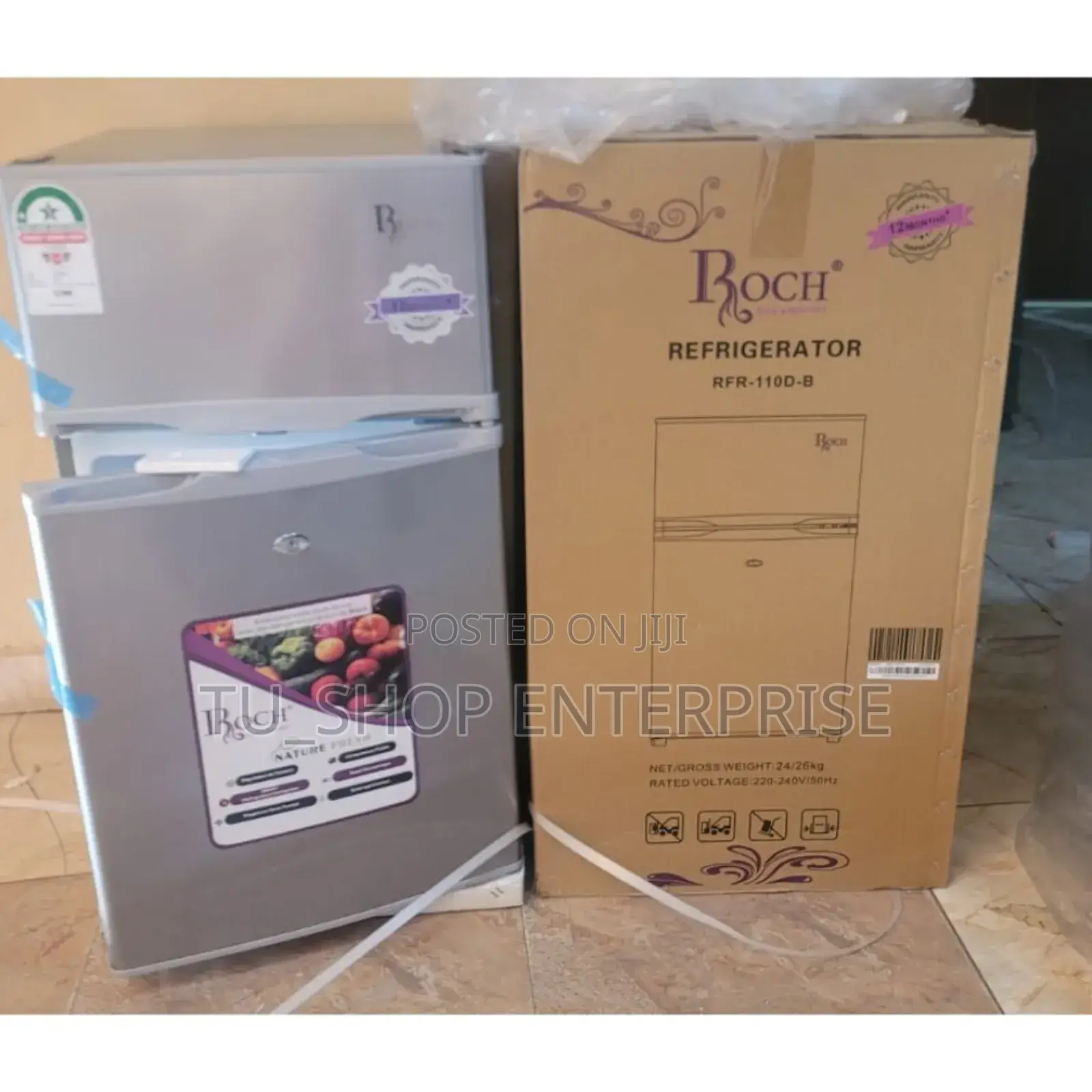 Fridge! Roch RFR-110d-B Double Door , 85l - Silver