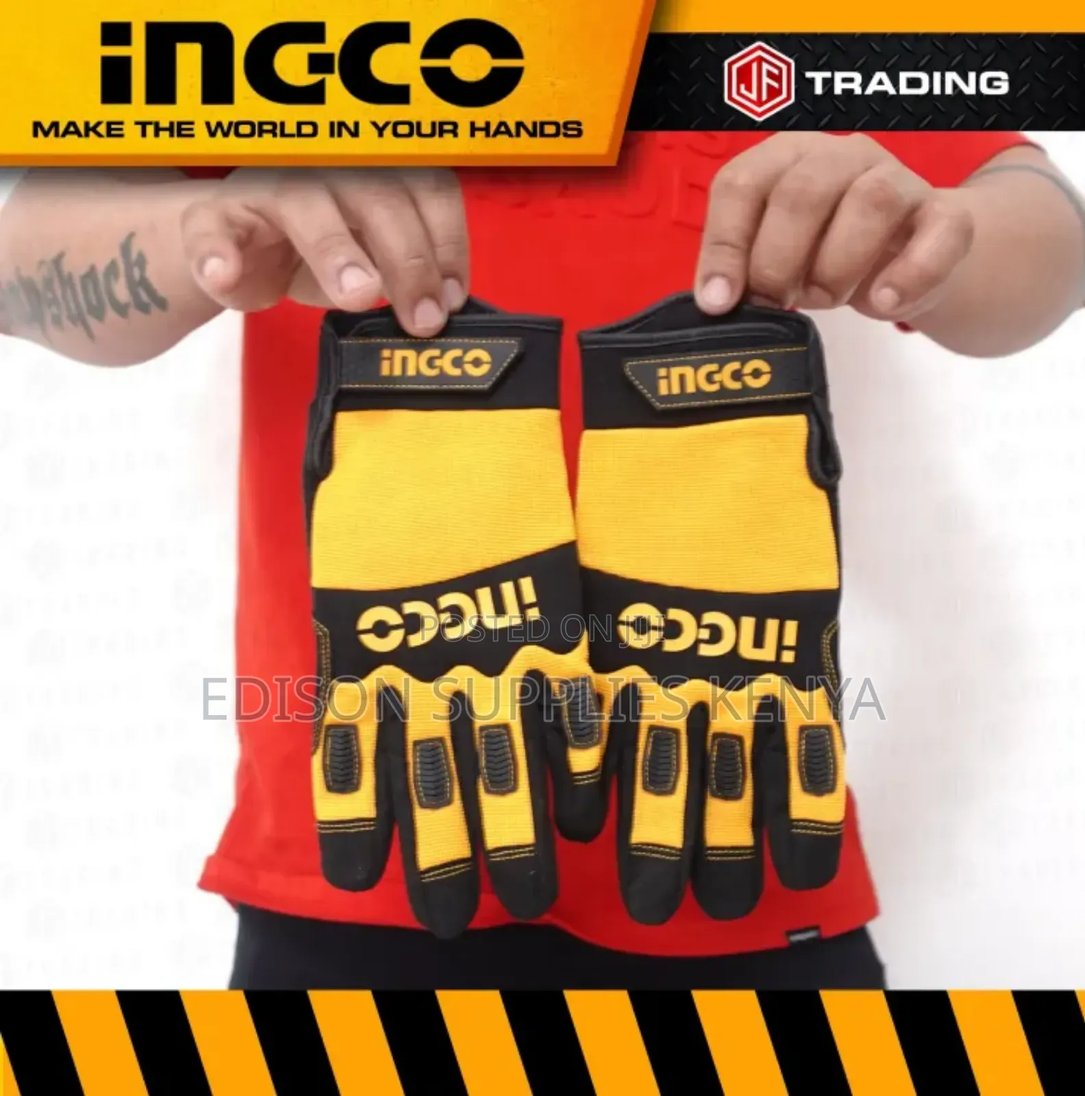 Mechanic Gloves Work Glove Ingco Hgmg02-xl Microfiber Gloves