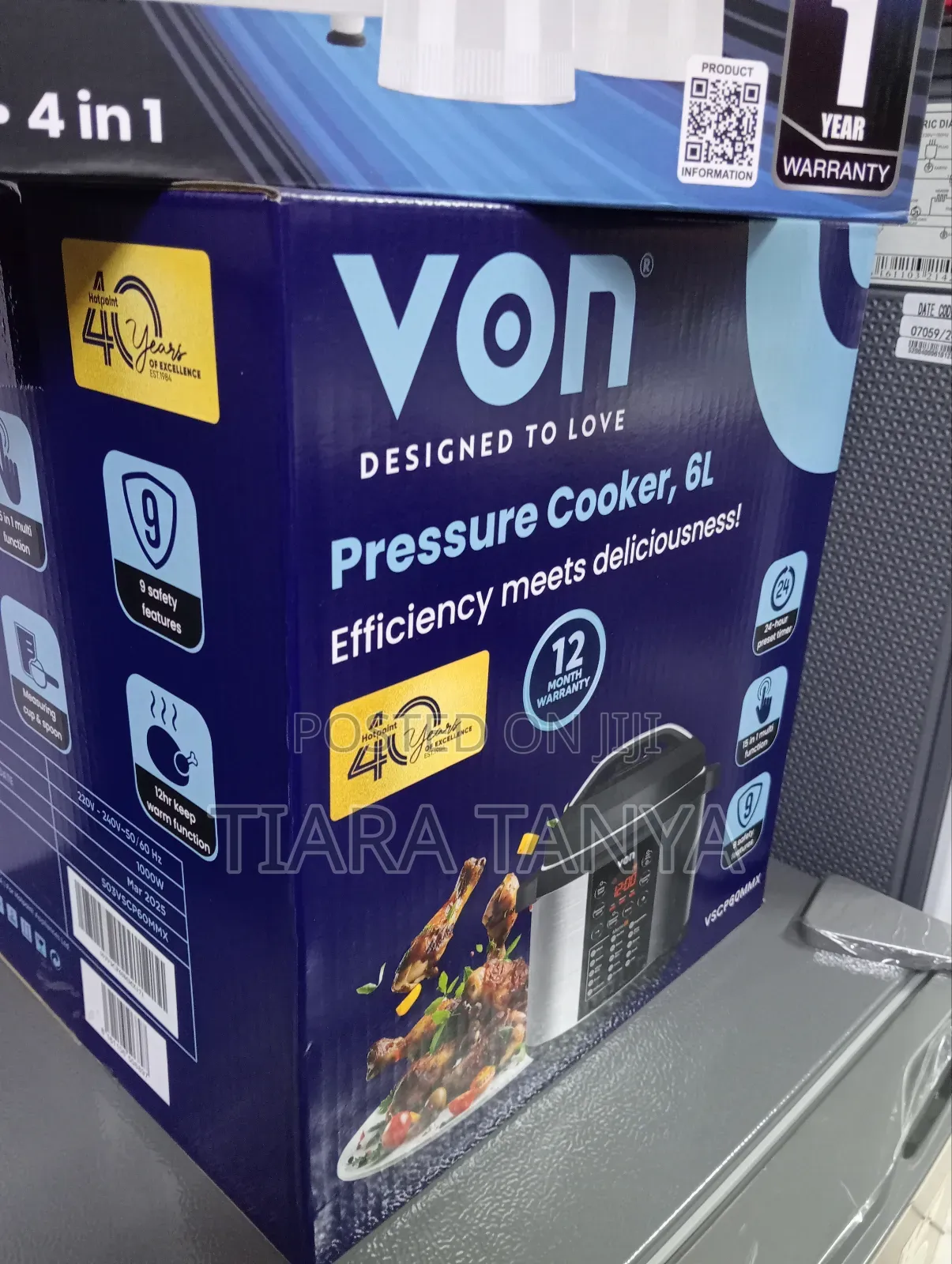 Von 6 Litres Electric Pressure Cooker