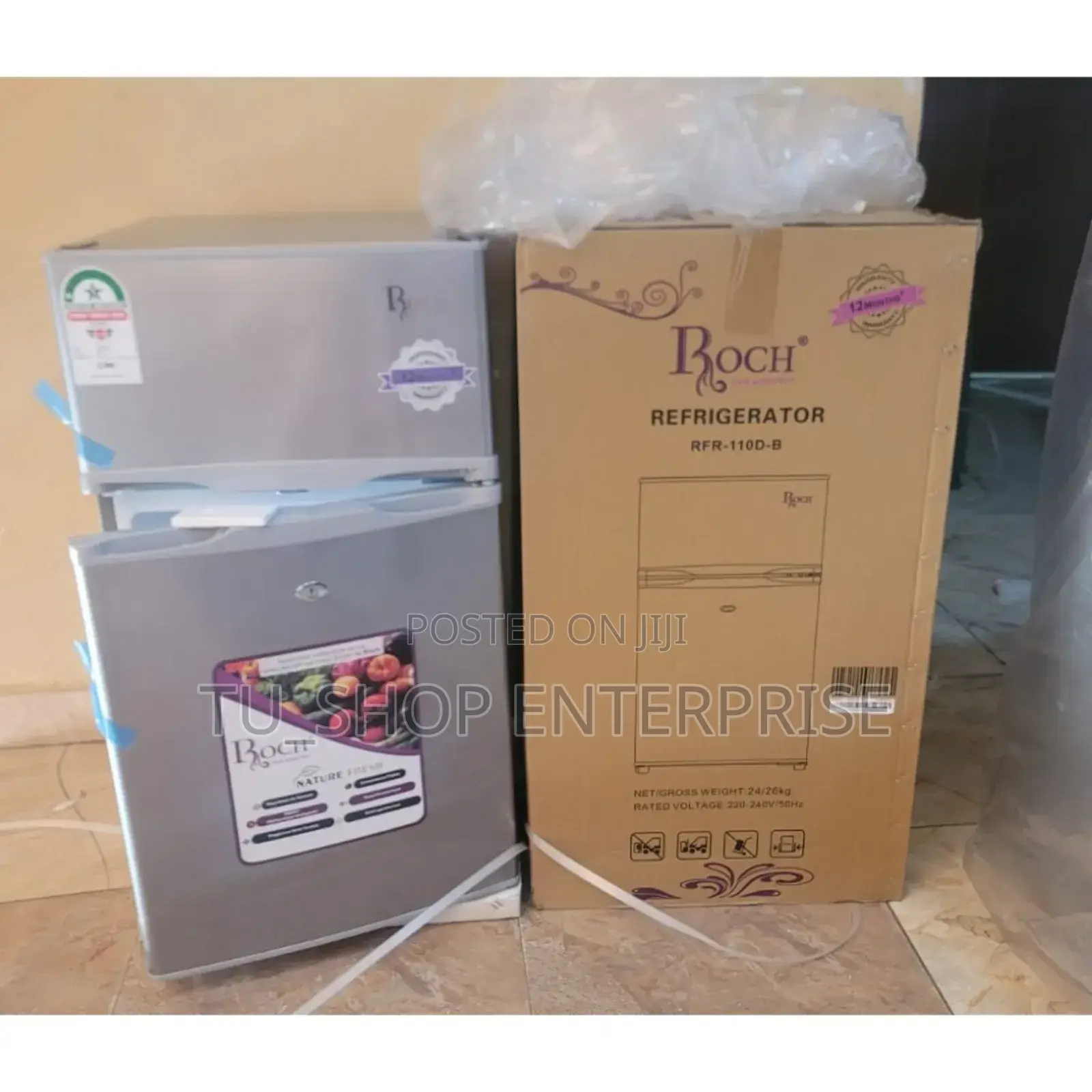 Fridge##Roch RFR-110d-B Double Door Fridge,
