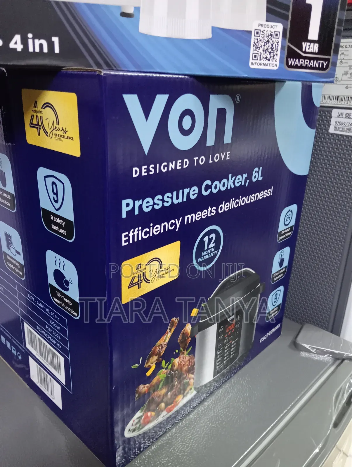 Von 6 Litres Electric Pressure Cooker