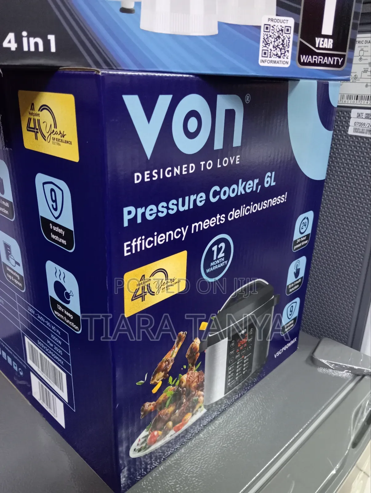 Von 6 Litres Electric Pressure Cooker