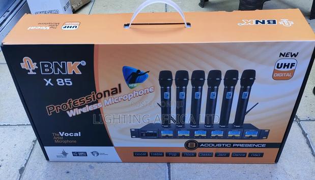 New Quality X85 BNK 6 Mics Wireless Microphone 200m Frequency Range - thumbnail 2