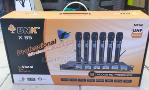 New Quality X85 BNK 6 Mics Wireless Microphone 200m Frequency Range
