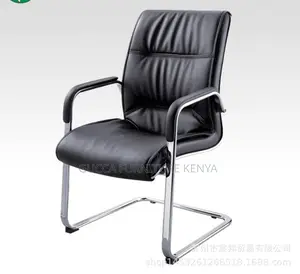 Office Chair: Conference Leather Checkered Bow Frame Chair