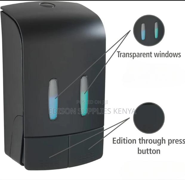 Soap Dispensers 1 Litre Double Soap Dual Shampoo Bottles 1l - thumbnail 6