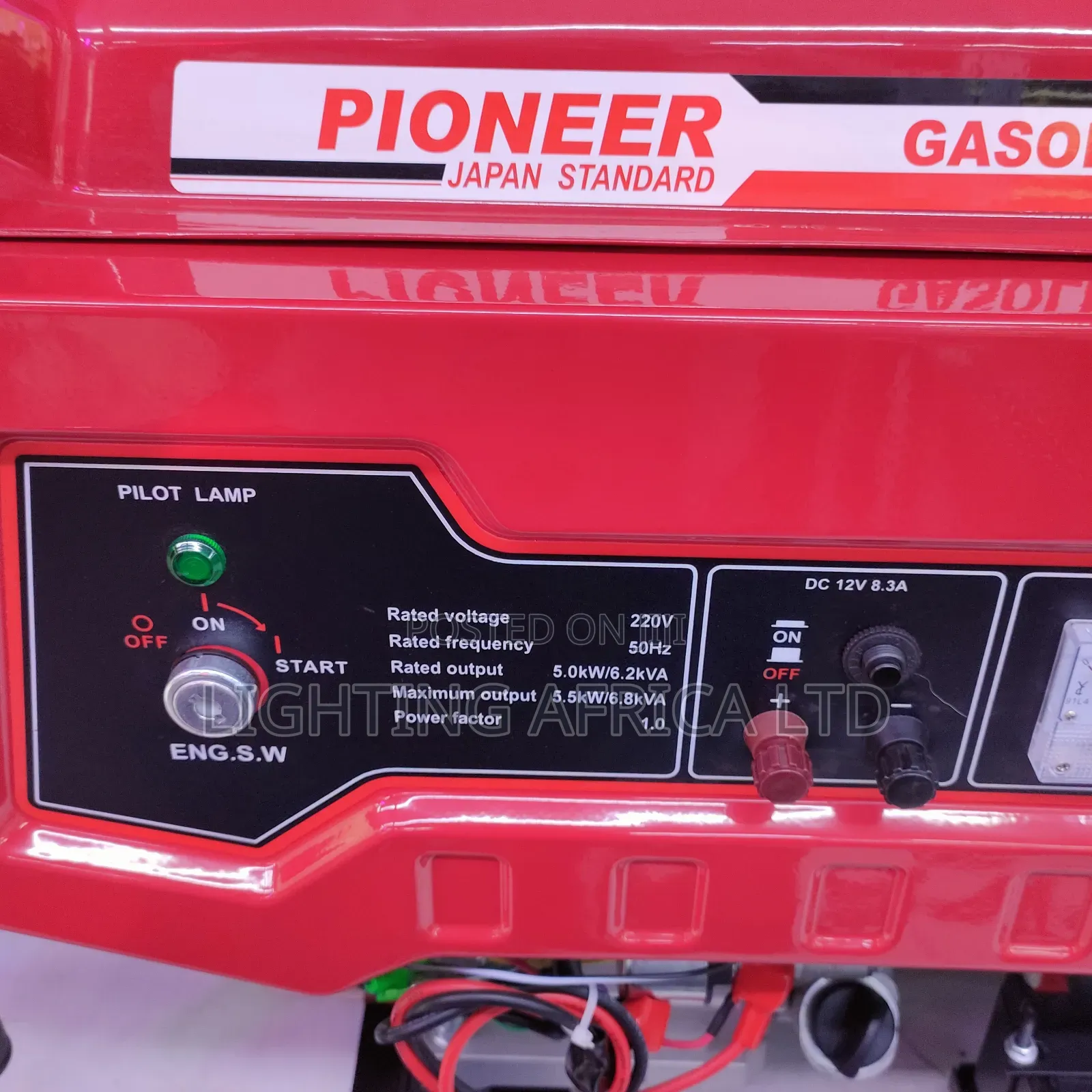 Pioneer 5.5va Keystart Gasoline Generator (5500w)Commercial