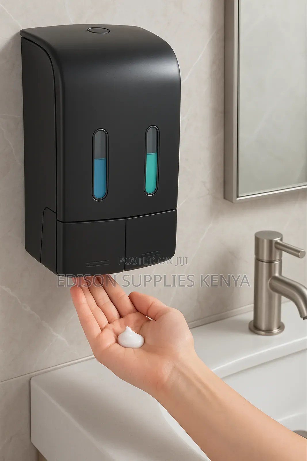 Soap Dispensers 1 Litre Double Soap Dual Shampoo Bottles 1l