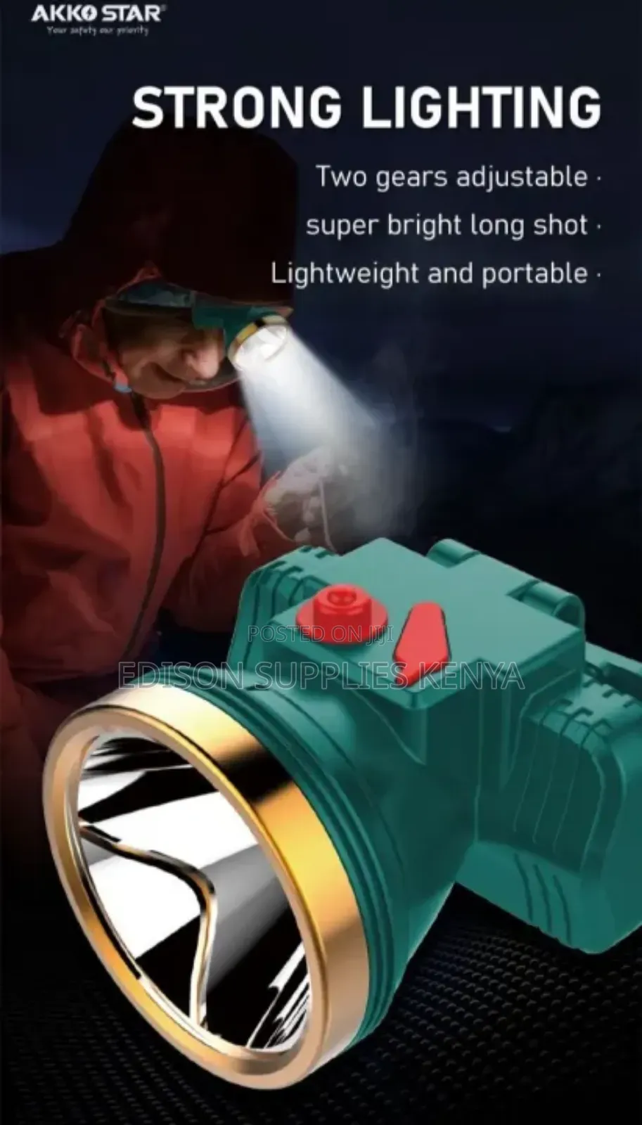 Headlamps Akko Star Rechargeable Headlight Torch Head Lamp