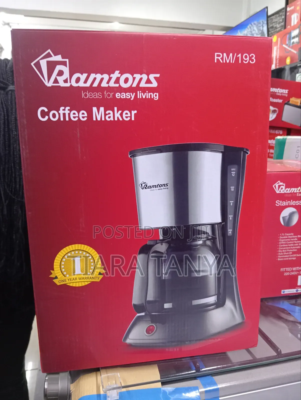 Ramtons Rm 193 Coffee Maker Black
