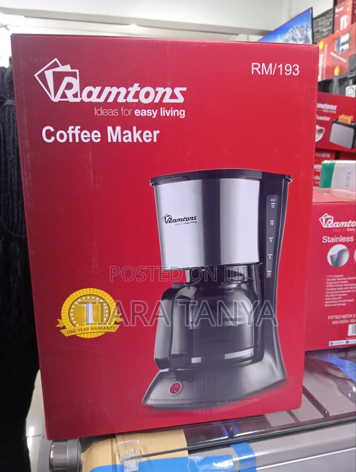 Ramtons Rm 193 Coffee Maker Black