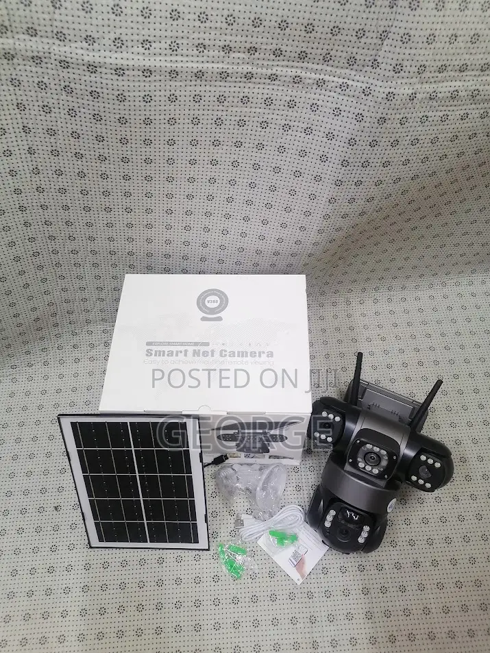 Solar Camera Triple Lens Wifi Solar V380 Tripple Lens