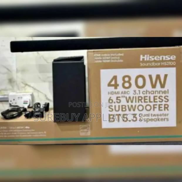 Hisense Hs3100 3.1ch 480w Wireless Soundbar - main view