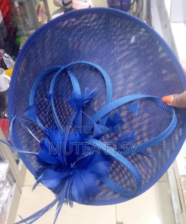 Royal Blue Executive Fascinators Hats - thumbnail 2