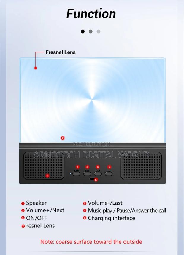 14 Inches Hd Screen Amplifier With Bt Speaker - thumbnail 3