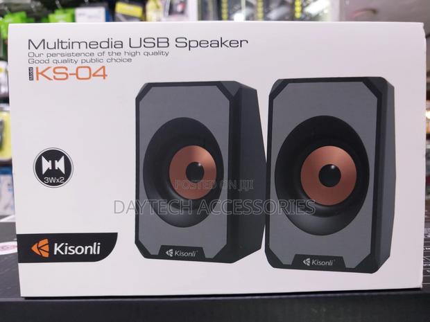 Kisonli Ks-04 Wired Multimedia Speaker for Pc and Laptop - thumbnail 3