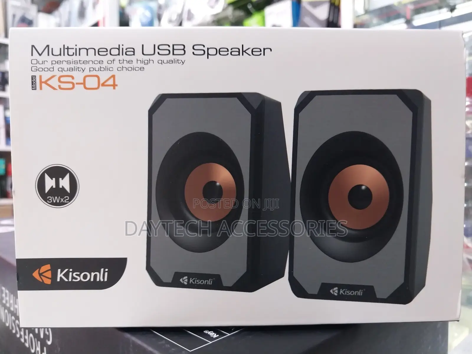 Kisonli Wired Multimedia Speaker for Pc/Laptop Black Ks-04