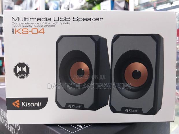 Kisonli Wired Multimedia Speaker for Pc/Laptop Black Ks-04