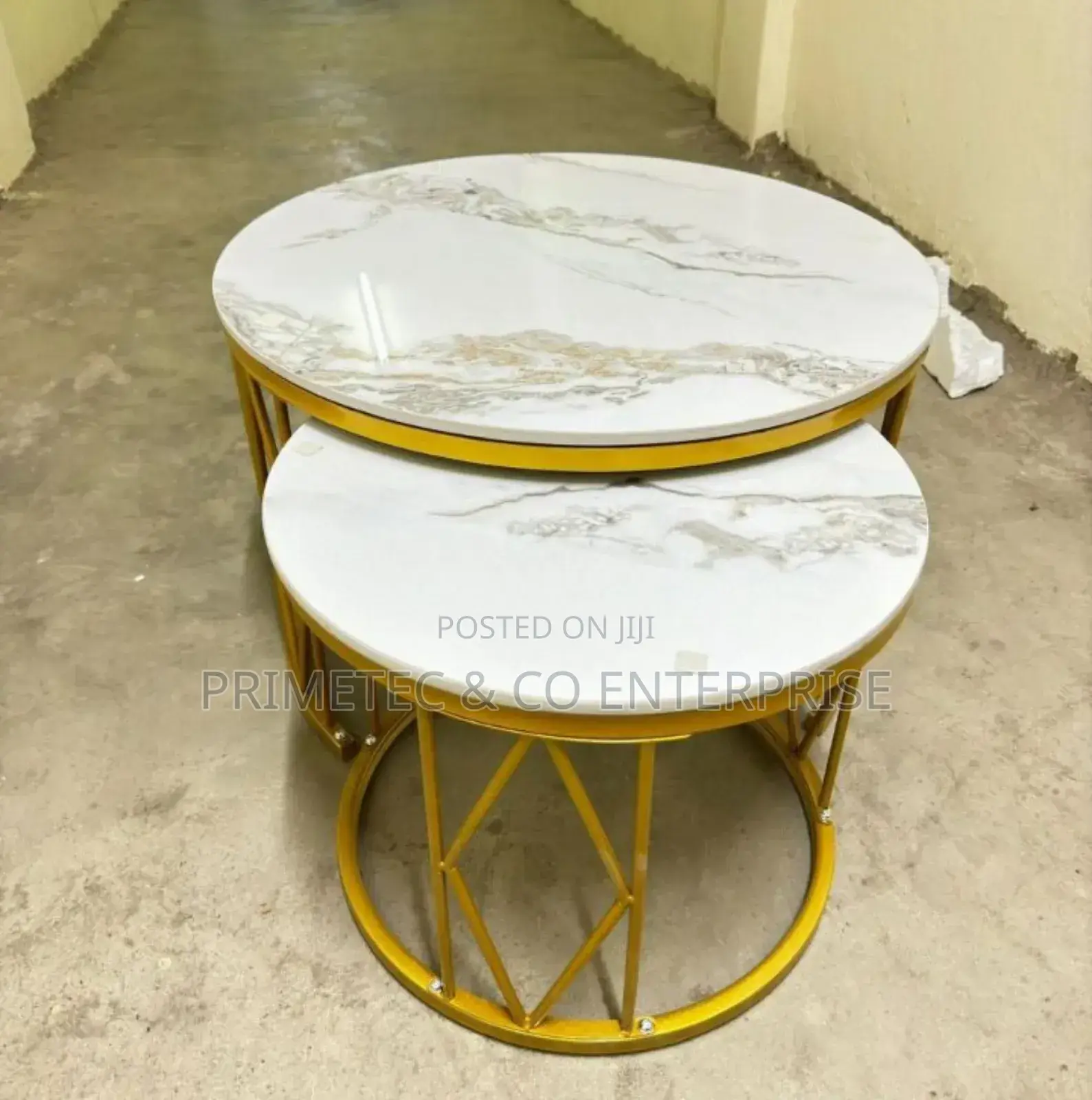 New Model Luxury Pure Ceramic Marble Top Nesting Tables