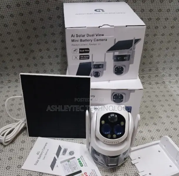 New Dual Lens Solar CCTV Camera 6mp Solar 4g PTZ CCTV Camera