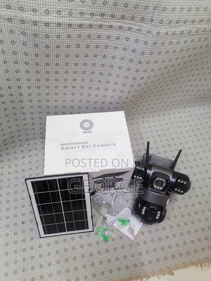 Imported Tripple Lens 4g Simcard Solar Powered PTZ Camera