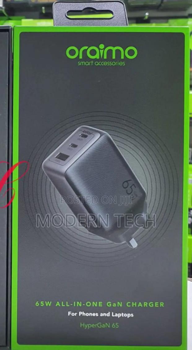 Oraimo Hypergan 65w All in One Gan Phone and Laptop Charger - main view