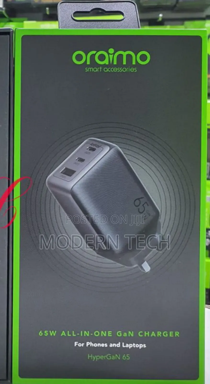 Oraimo Hypergan 65w All in One Gan Phone and Laptop Charger