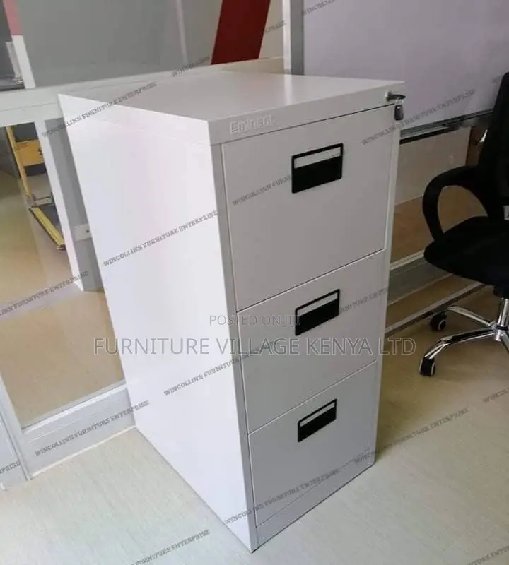Cabinets:Office Executive Room Steel 3-Drawer Storage Locker