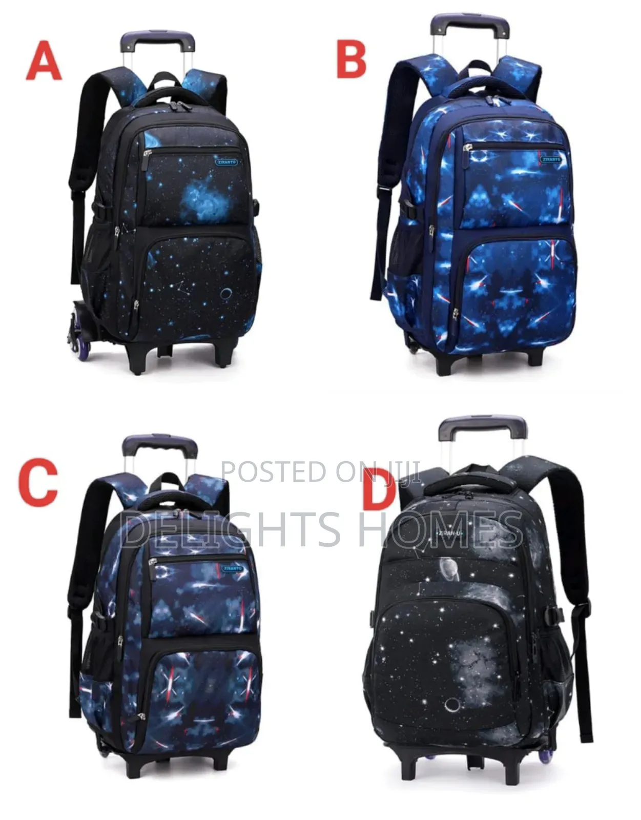 Rolling Trolley School Bag-La