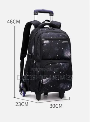 Rolling Trolley School Bag-La