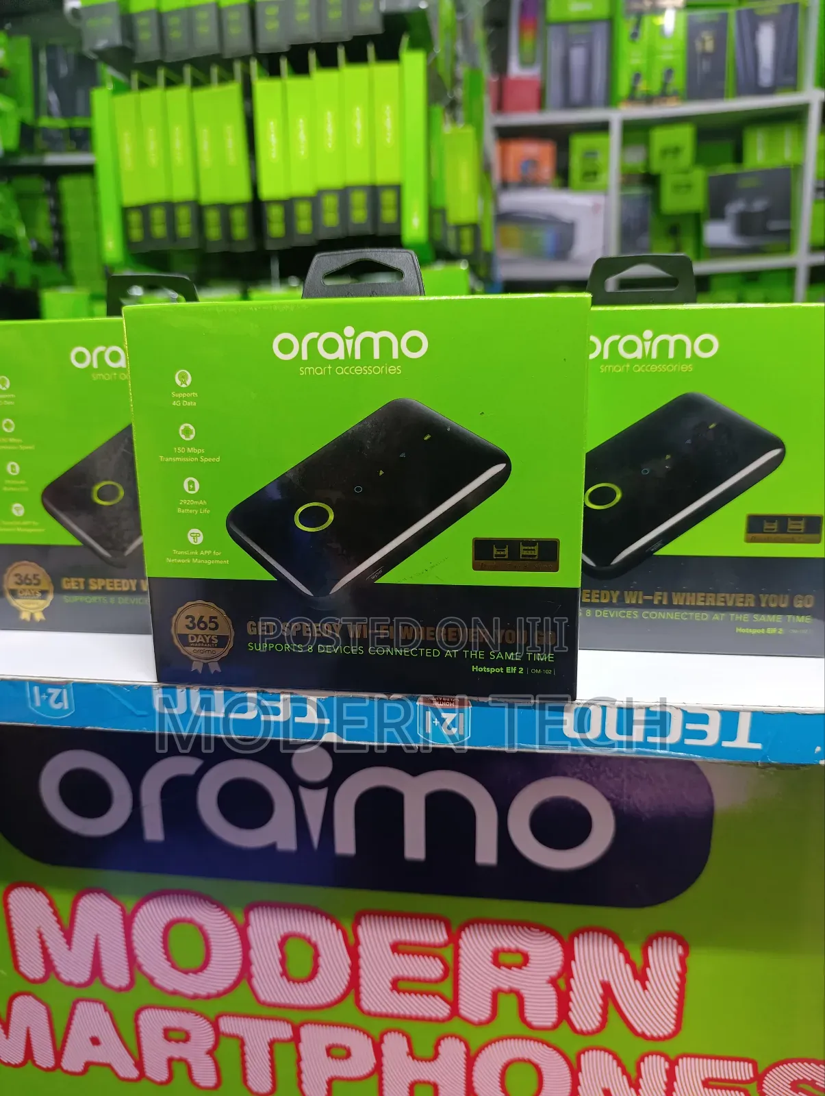 Oraimo Mifi 150mbps 4g Mobile Hotspot