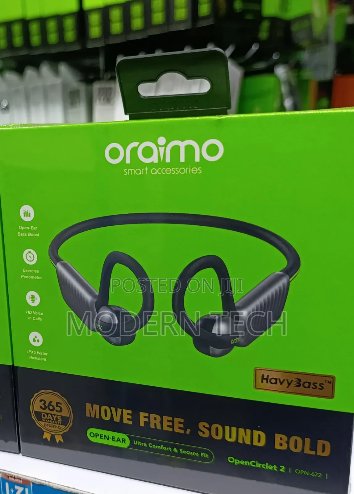 Oraimo Opencirclet 2 Steps Tracking Open-Ear Headphones
