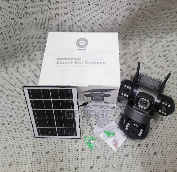 Pro 3 CCTV Camera V380 Ptz!Wifi Tripple Lens Solar Camera