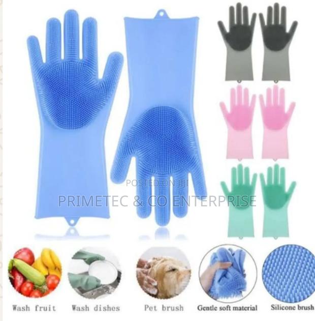Silicon Washing Gloves - main view