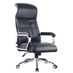 Office Chair ; Ergonomic Black Leather Office Chair