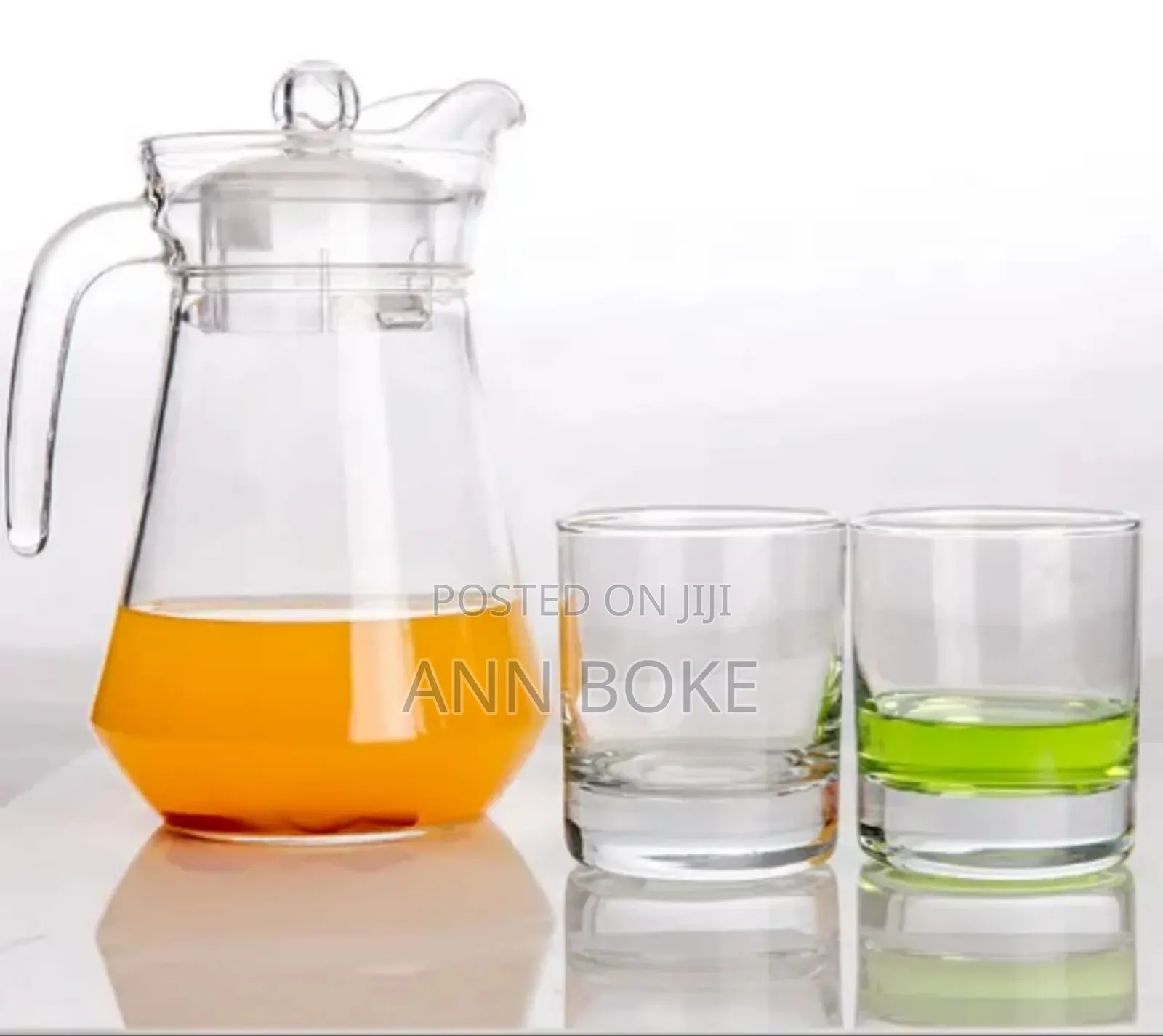 Glass Set Combo
1.8ltrs Glass Jug 
Plus 6pcs Short
