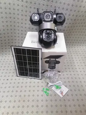 Inexpensive V380 Solar Tripple Lens 4g PTZ Camera