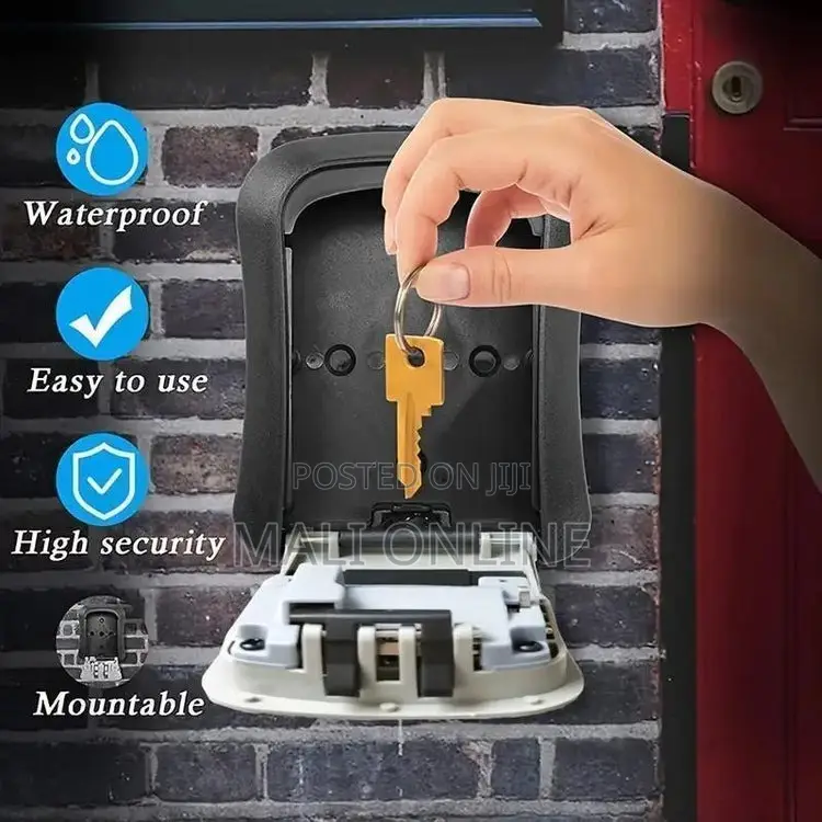 Key Lock Box Wall Mounted Safe 4 Digit Password Combination