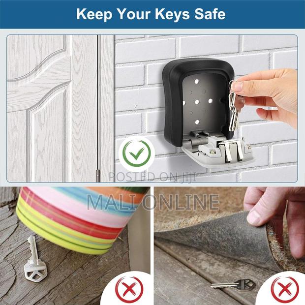 Key Lock Box Wall Mounted Safe 4 Digit Password Combination - thumbnail 6