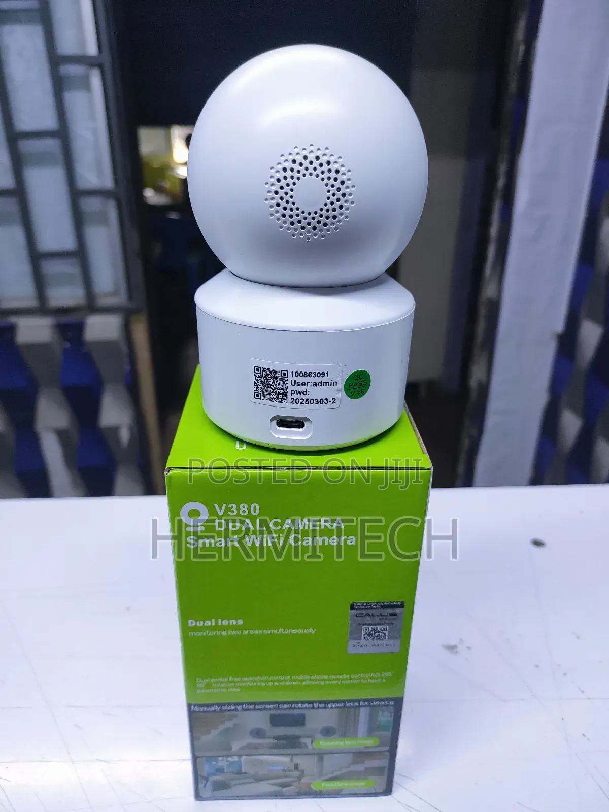 Dual Lens V380 Q7 Max Indoor Camera Supports Upto 128sd Card