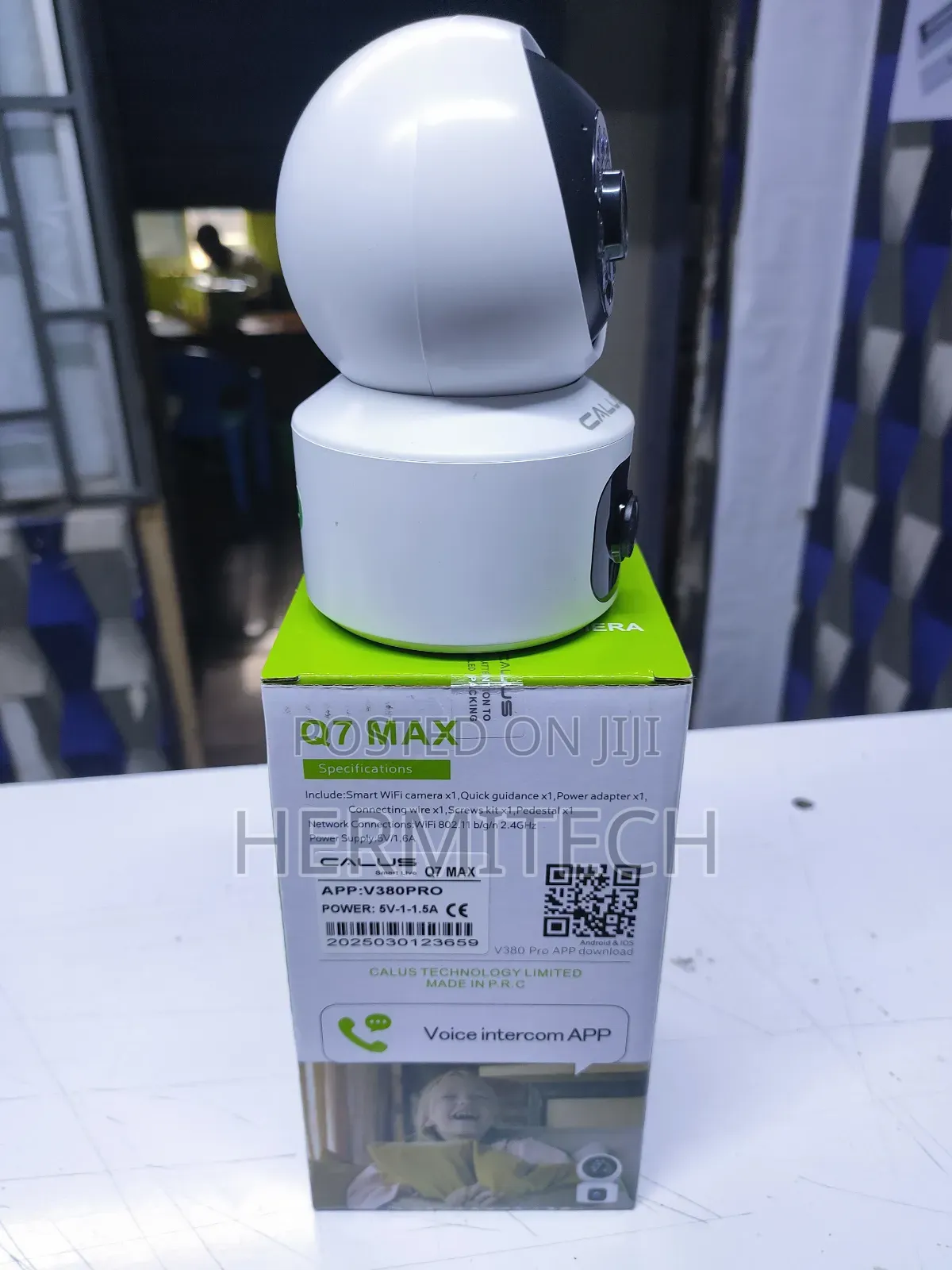 Dual Lens V380 Q7 Max Indoor Camera Supports Upto 128sd Card