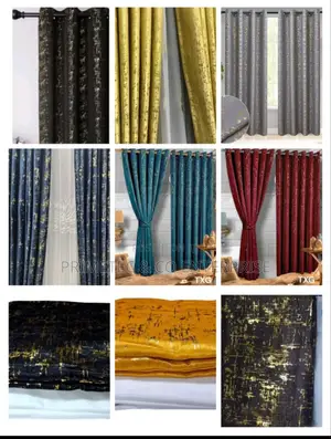 3pc Plain Curtains and Sheer-3 M