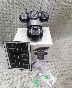 Efficient V380 Triple Lens 4g Simcard Solar PTZ Camera - thumbnail 2