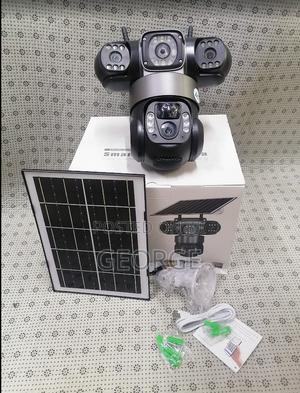 Rotating V380 Triple Lens 4g Simcard Solar PTZ Camera - thumbnail 2