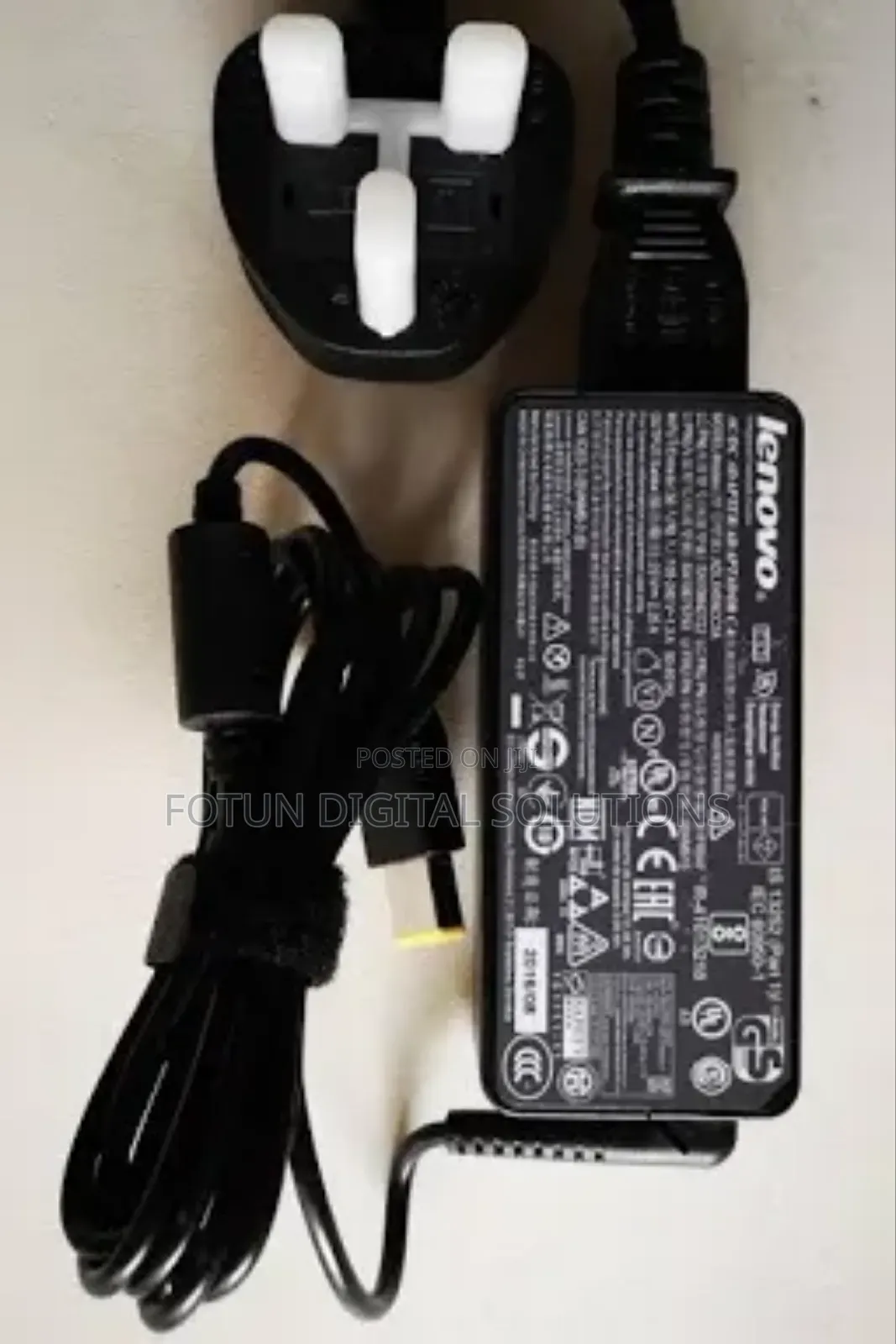 Lenovo Big Pin Charger–20v65w Adapter for Thinkpad Ideapad