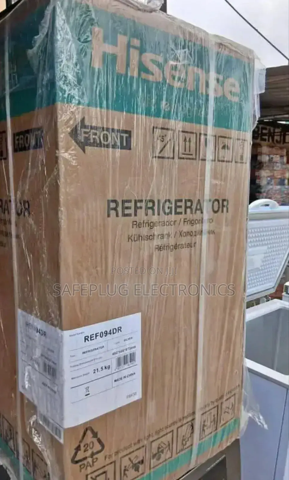 Refregirator Hisense 94l, Single Door With Sleek Design