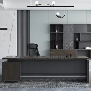 Office Table:1800mm Office Light Gray Luxury Boss Table