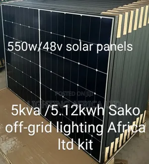 Sako Hybrid Inverter 5kva/ 5kwh Lithium Solar Off-Grid Kit