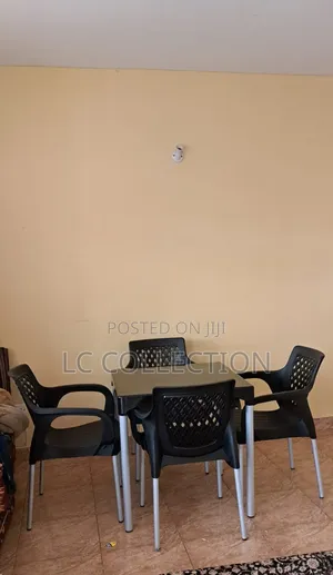 Black Chairs and Table Set